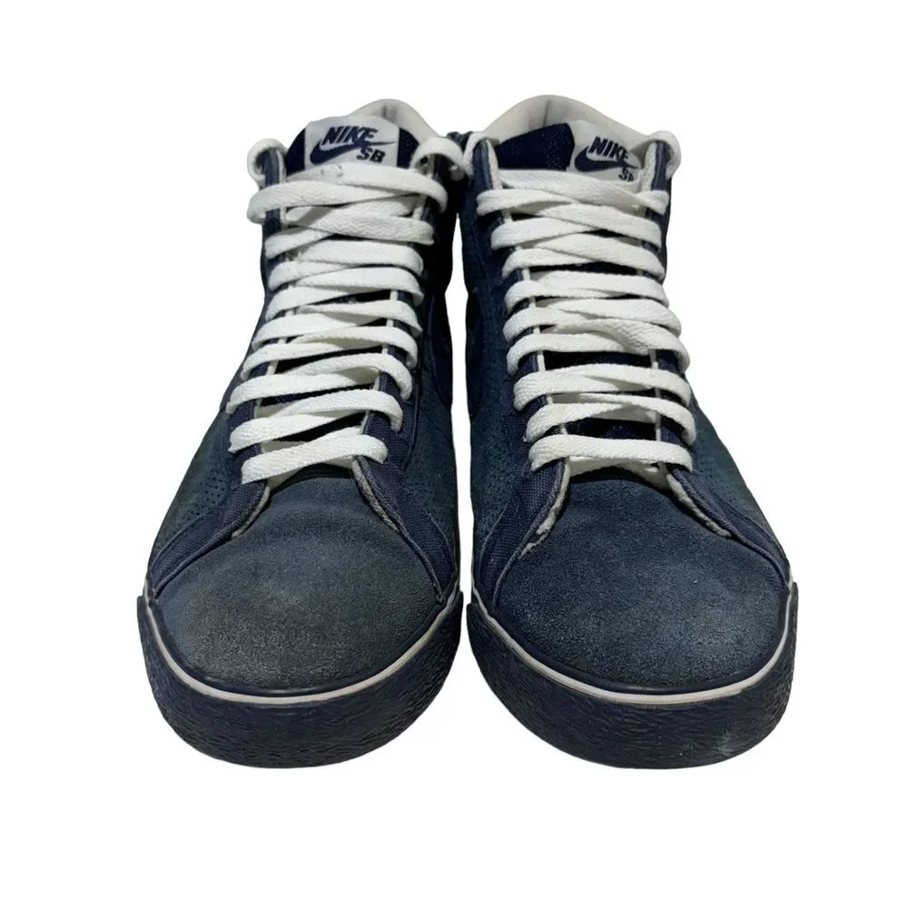 Vintage Nike Blazers SB Poets Lighthouse Blue Suede Sz 11